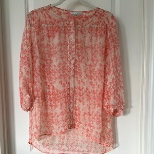 Cabi 3/4 Sleeve Blouse with Mandarin Collar
